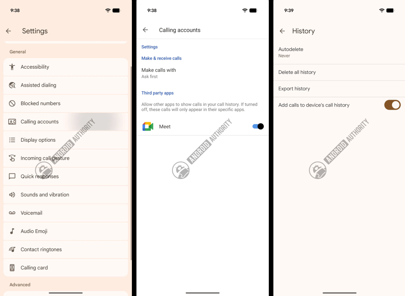 История вызовов с мессенджеров для Android