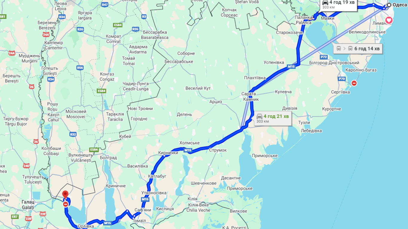 Затори до Рені