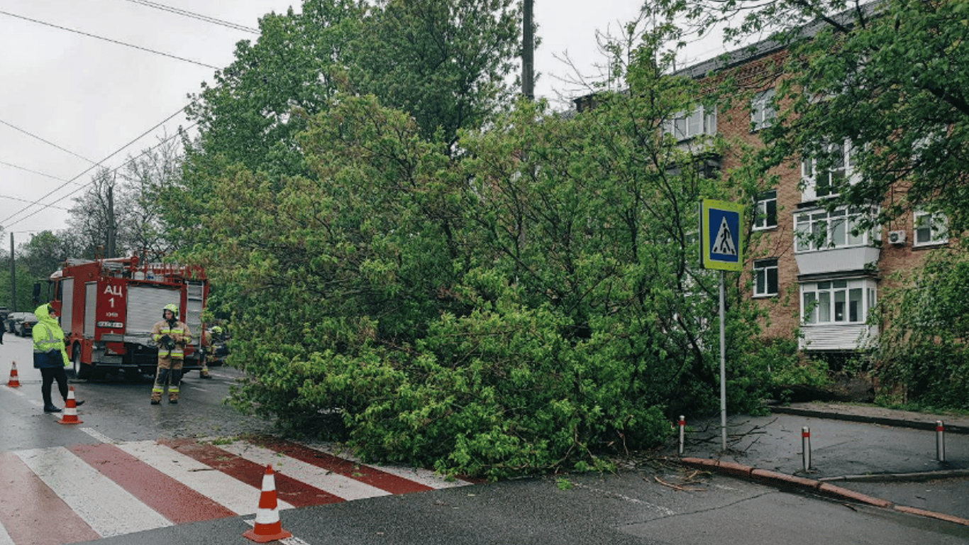 Подтопленные улицы и раздавленные автомобили — в ГСЧС показали последствия непогоды в Киеве