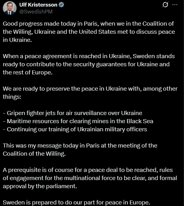 Швеція готова надати Україні винищувачі і допомогу в розмінуванні - фото 1