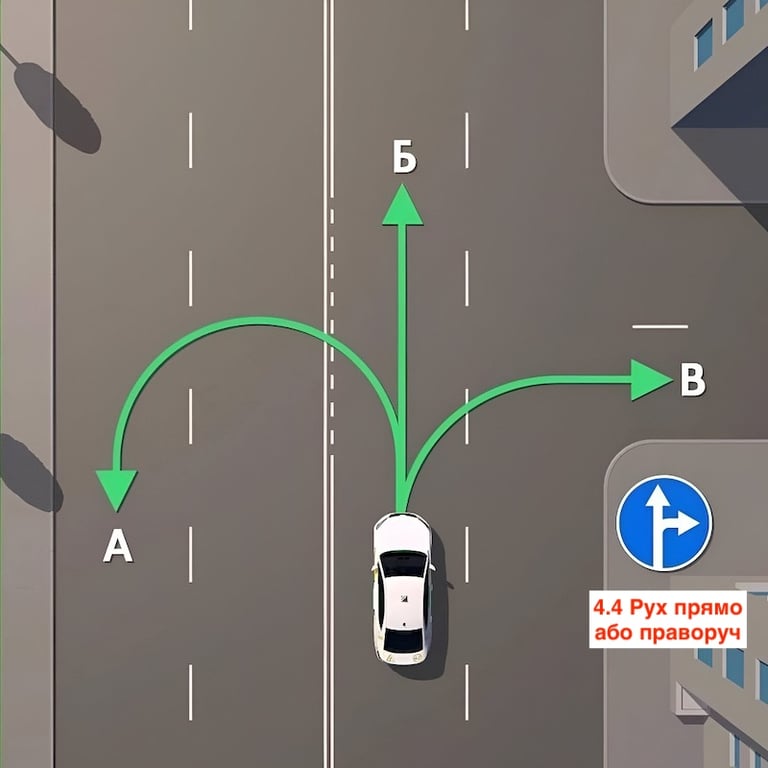 Тест з ПДР: куди може проїхати водій білого авто?
