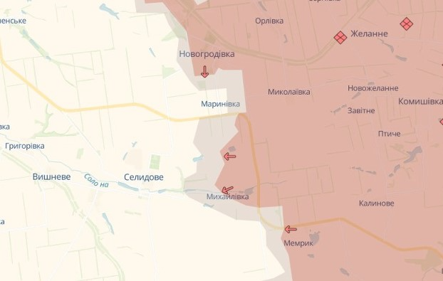 Карта войны Покровск