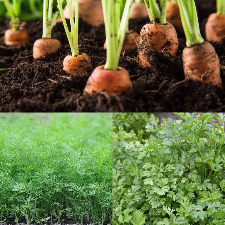Морковь, укроп, петрушка
