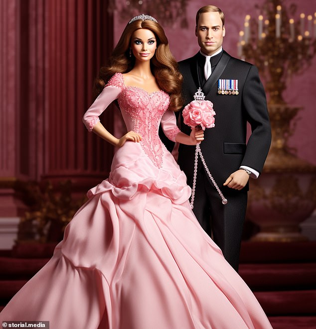 Гламурные Кейт и Меган: члены королевской семьи в мире Барби глазами искусственного интеллекта - фото 9
