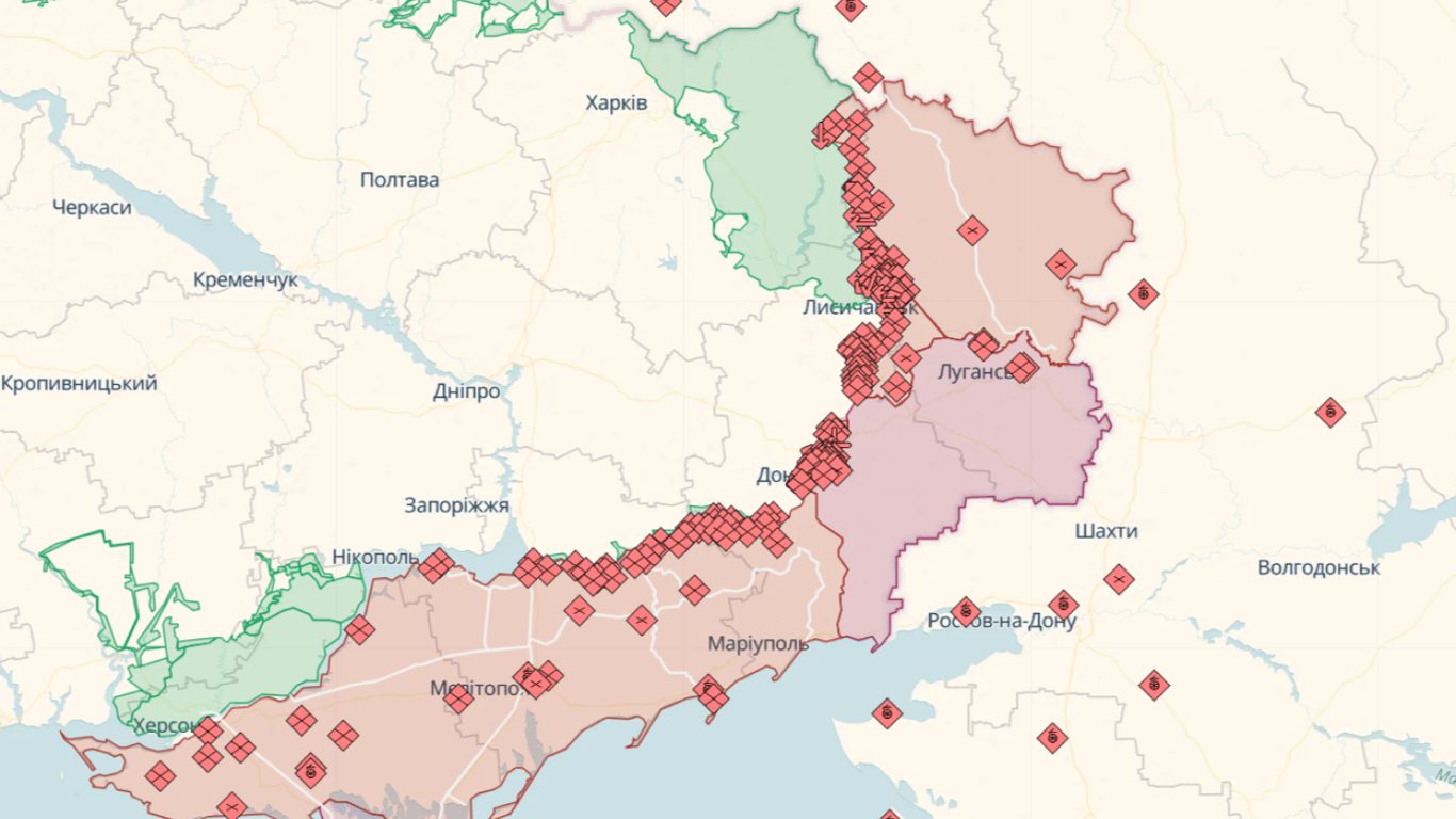 Онлайн-карты боевых действий в Украине на 21 июля: DeepState, Liveuamap, ISW