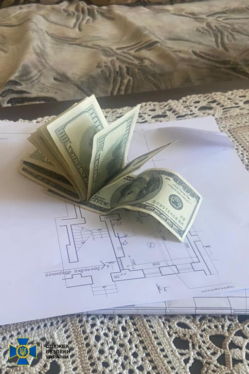 Вилучені гроші правоохоронцями. Фото: СБУ