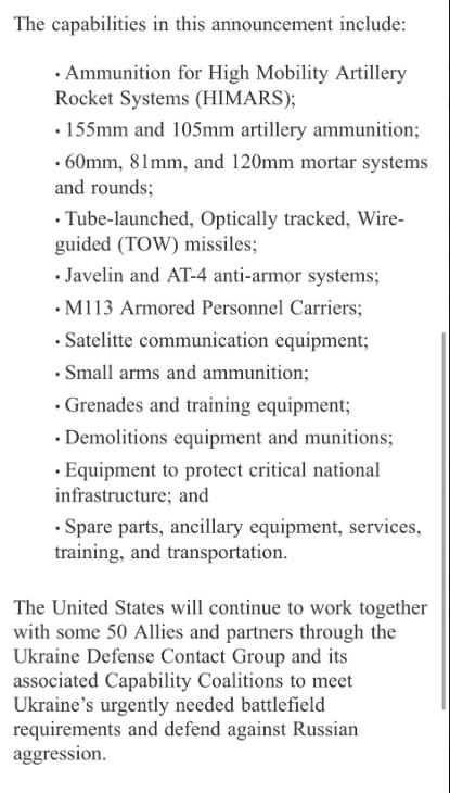 Скриншот допису представниці Пентагону