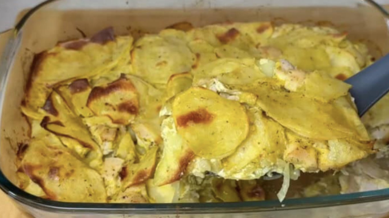 рецепт картоплі з куркою в духовці