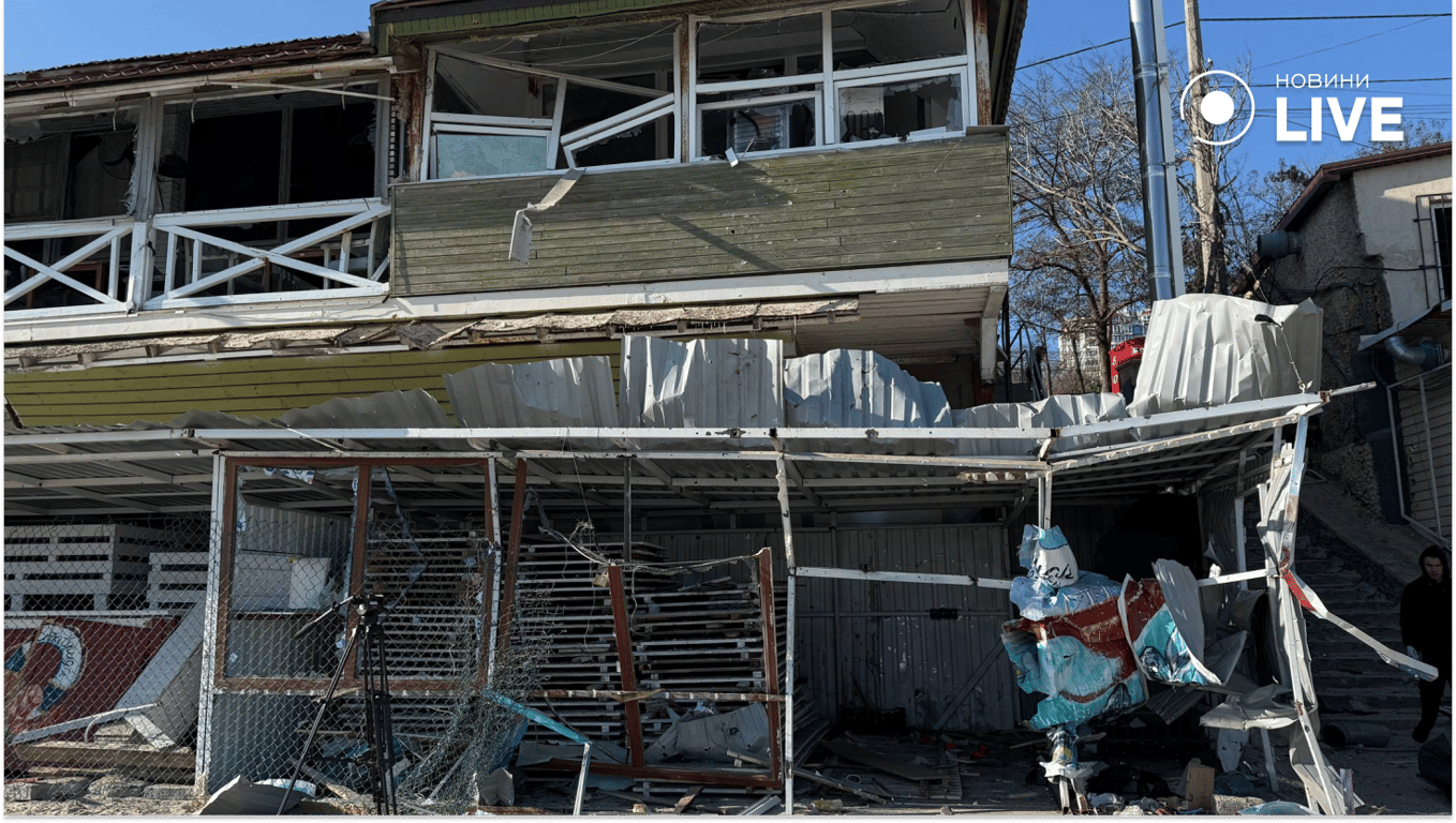 Пляж Ланжерон після атаки