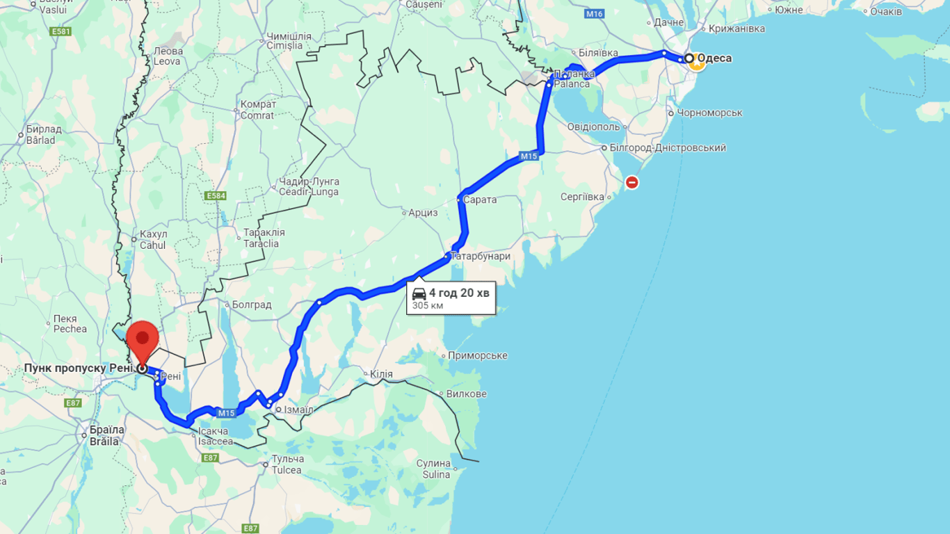 Локальні затори на трасі Одеса-Рені: водіям слід готуватися до затримок на кордоні