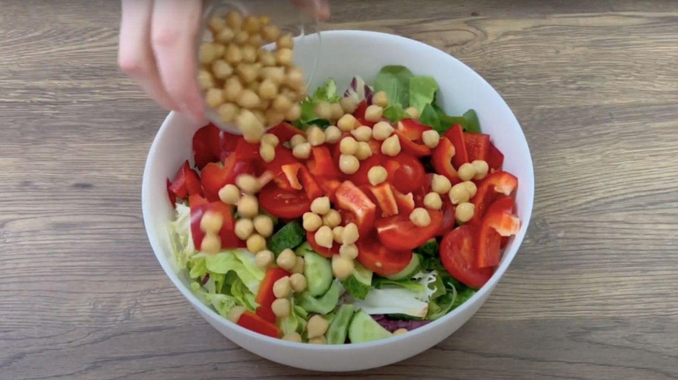 рецепт салата на осень с нутом