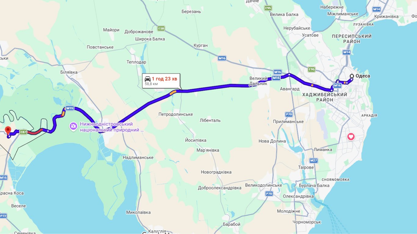 Затори на трасі Одеса-Рені