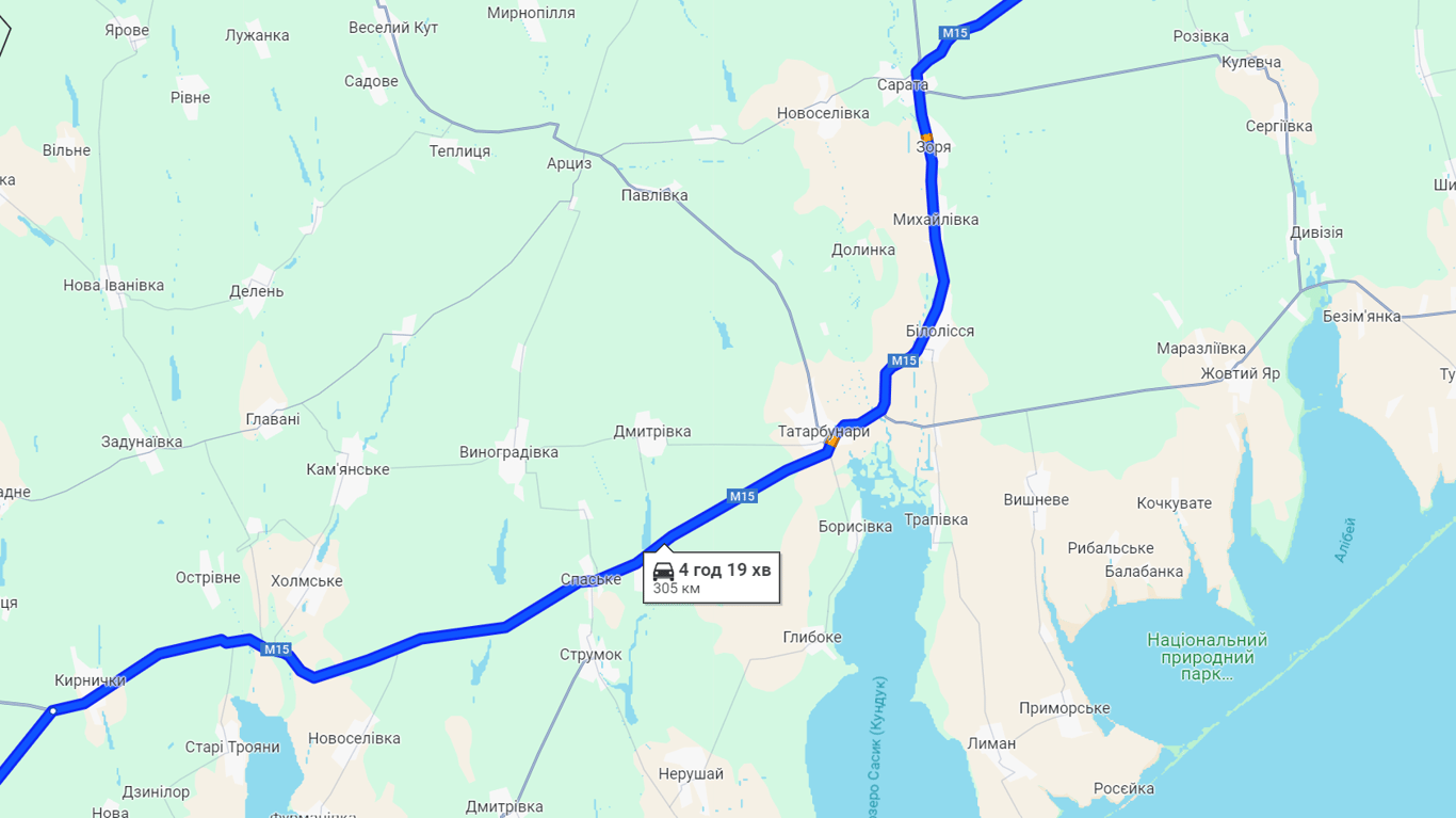 Затор у бік Орлівки. Фото: скриншот