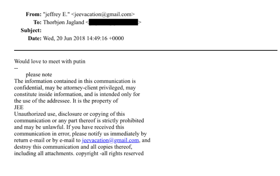 Епштейн і Путін