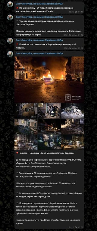 Обстріл Харкова вночі 19 листопада 2025 року 