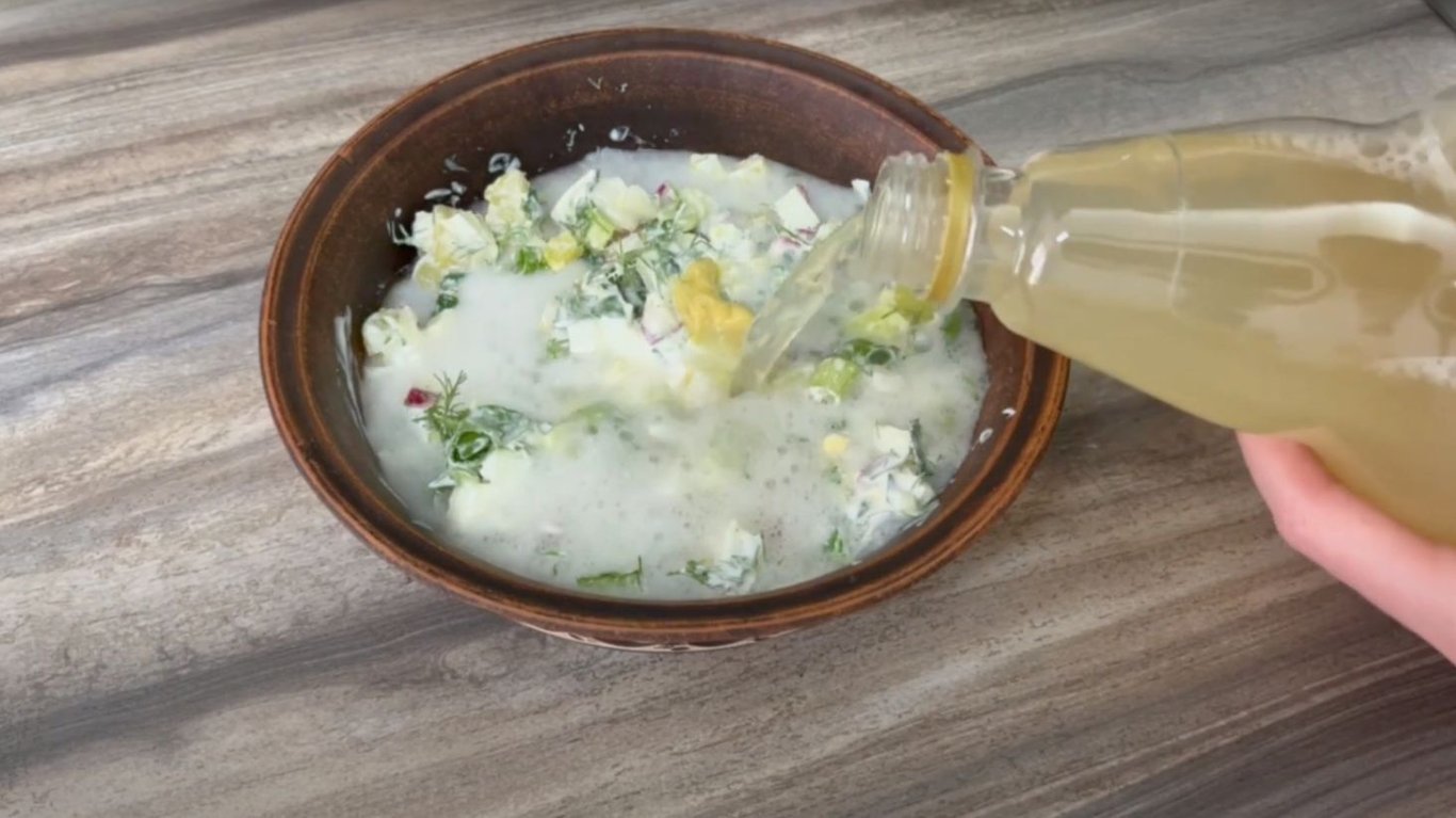 вкусная окрошка для похудения на квасе 