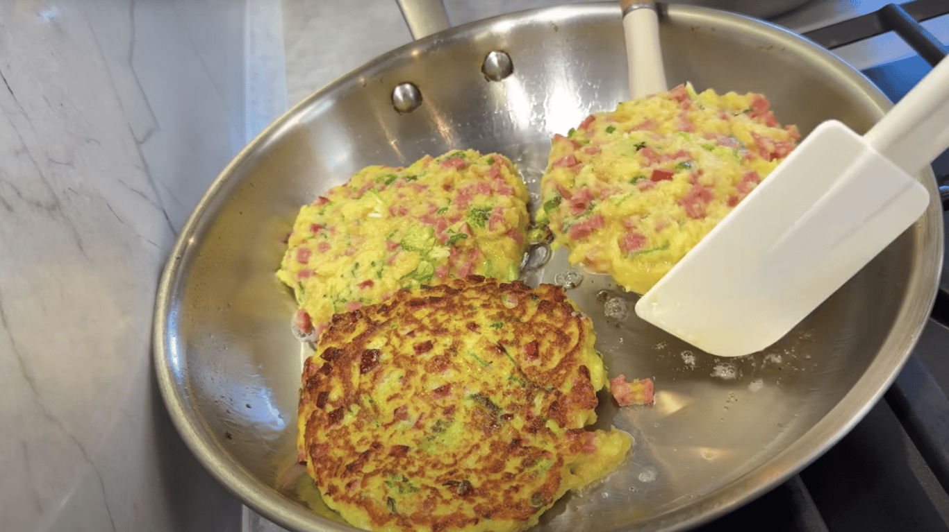 оладки на сніданок з броколі