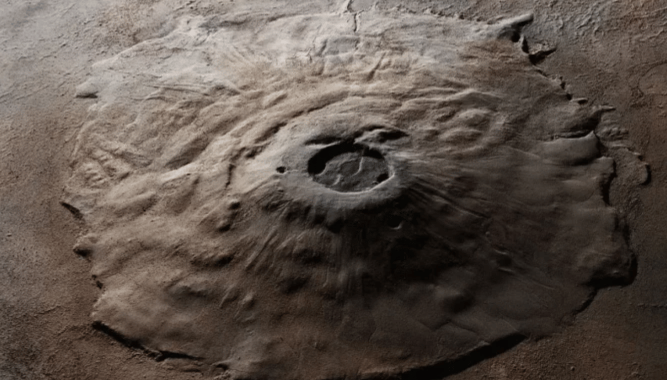 Вулкан, расположенный на поверхности Марса