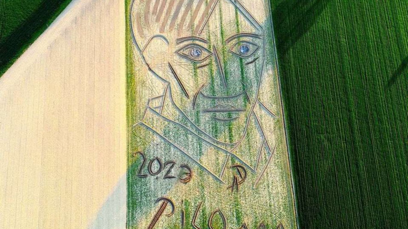 Найбільший у світі портрет Пабло Пікассо створив італієць за допомогою трактора