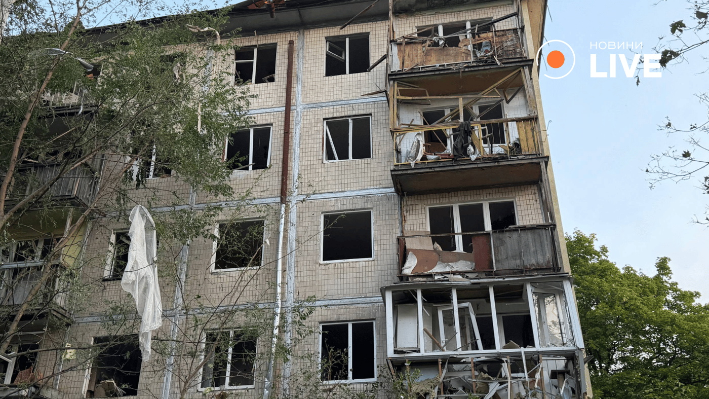 Наслідки обстрілу Києва 1 серпня