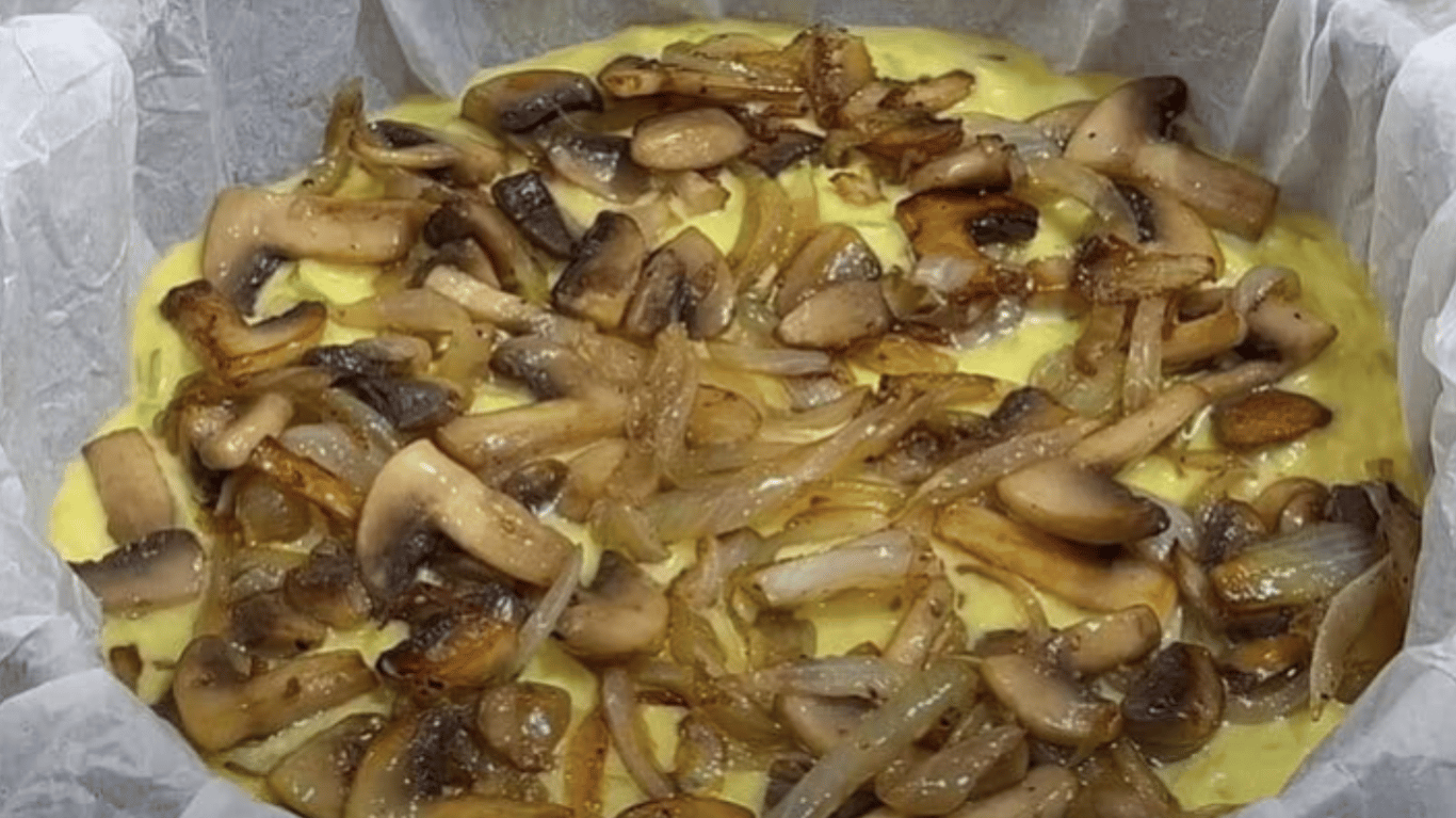 рецепт запіканки з кабачками та грибами