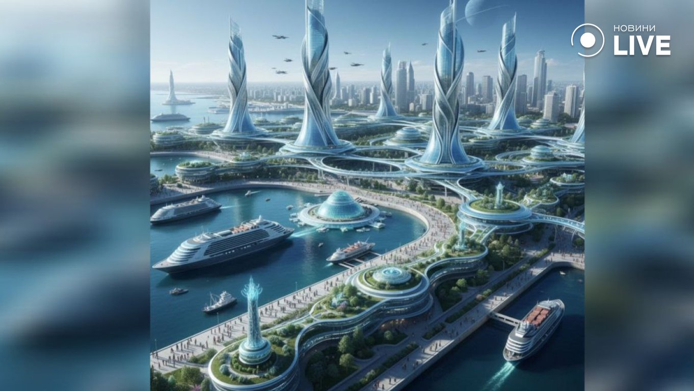 Морський вокзал очима ШІ