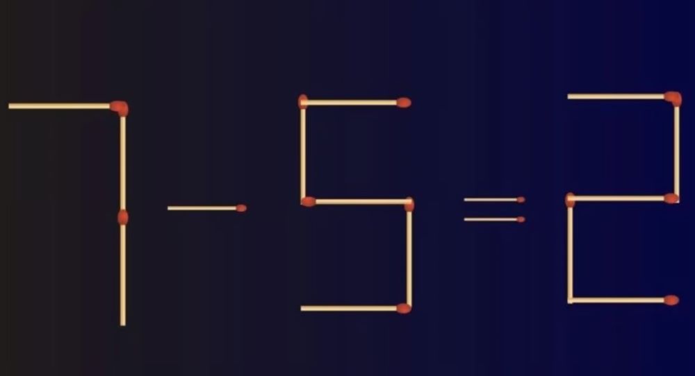 Складна головоломка на логіку — виправте рівняння, пересунувши один сірник - фото 3