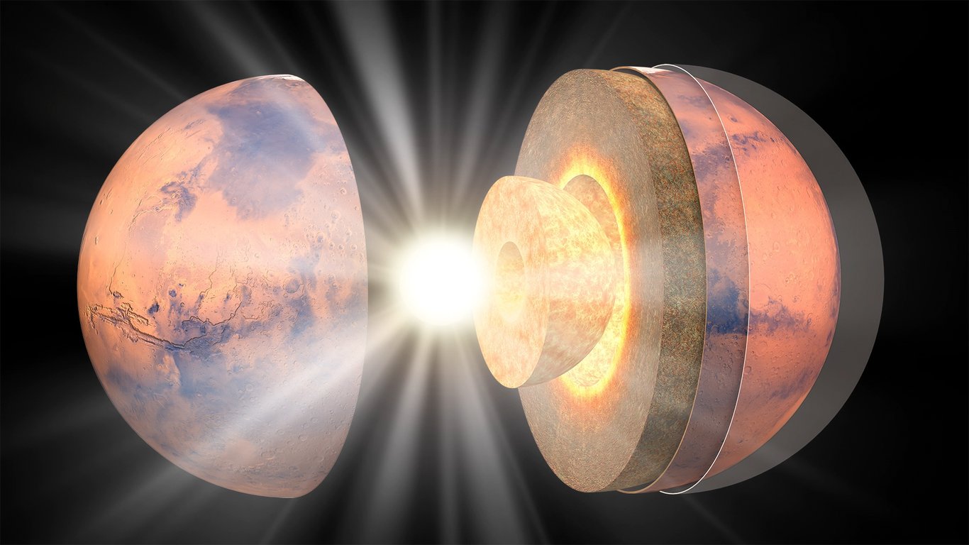 Под поверхностью Марса ученые обнаружили новый жидкий слой, он радиоактивен