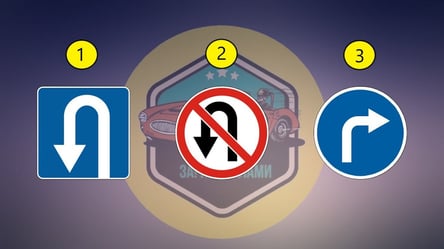 Тест ПДД — какой знак не запрещает поворот налево - 285x160
