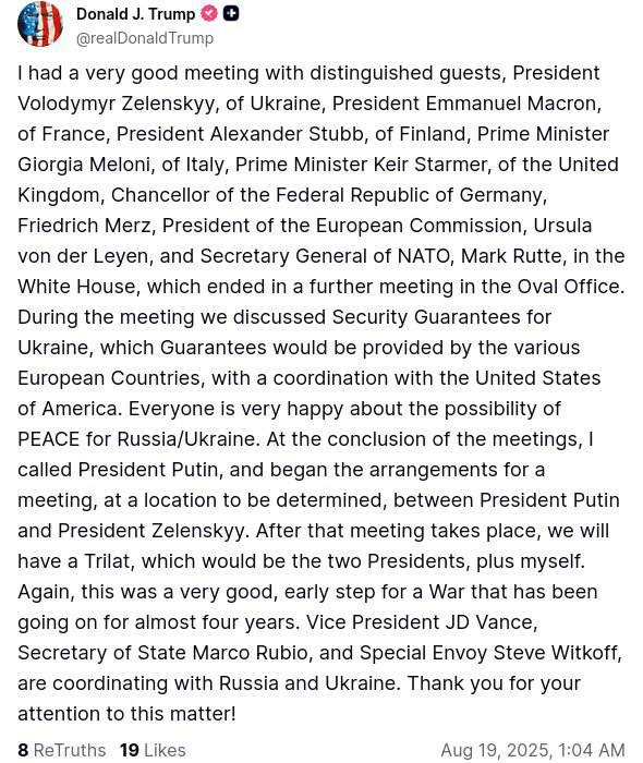 Trump announces new step toward talks between Zelensky and Putin — photo 1