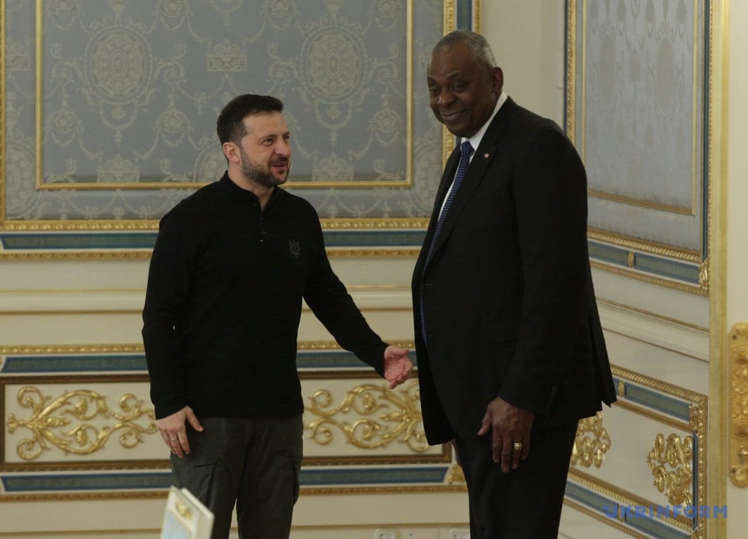 Президент України Володимир Зеленський та глава Пентагону Ллойд Остін