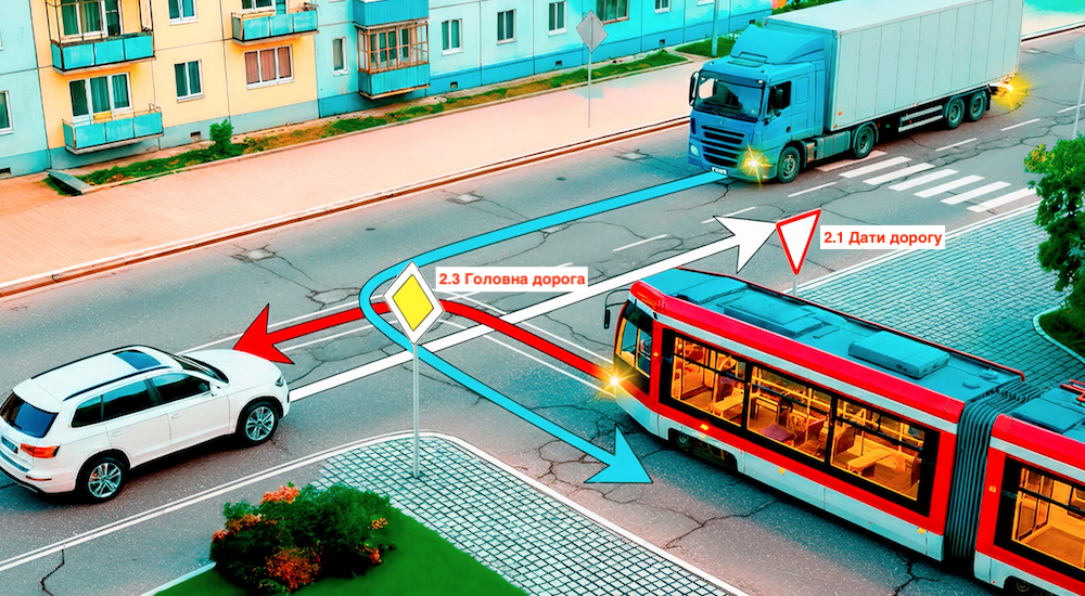 Тест з ПДР: хто з водіїв проїде перехрестя останнім?