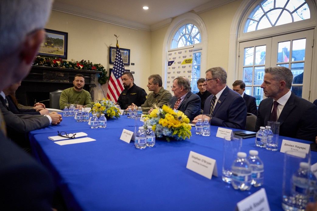 Президент України Володимир Зеленський на зустрічі з лідерами американських оборонних компаній