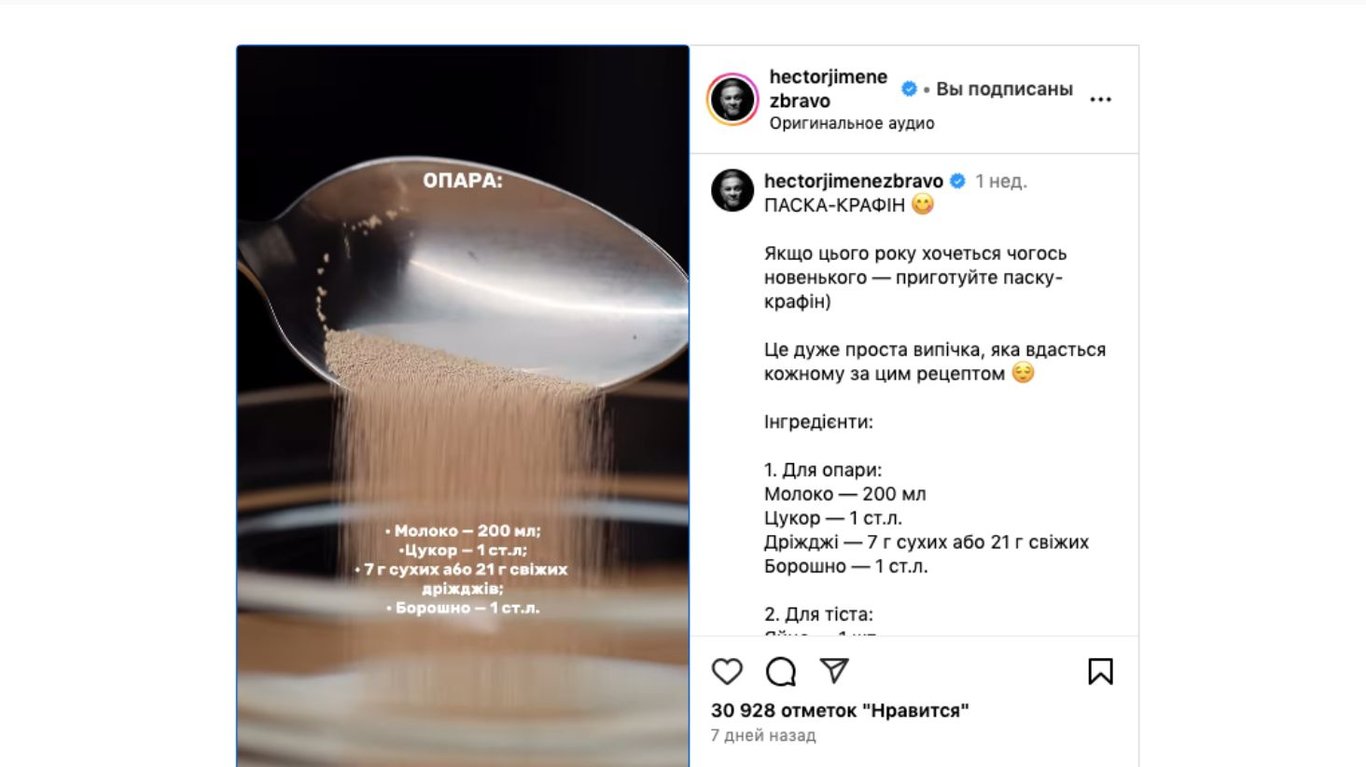 сучасна паска-крафін до Великодня, покроковий рецепт від Ектора