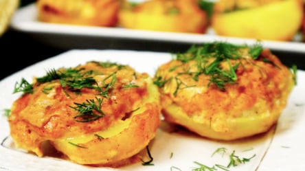 Фаршированный картофель в духовке — понадобится 400 г фарша - 285x160