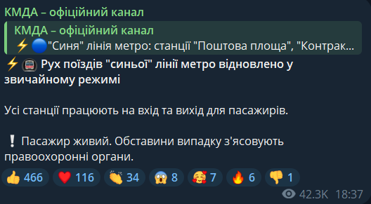 У Києві під потяг метро впала жінка