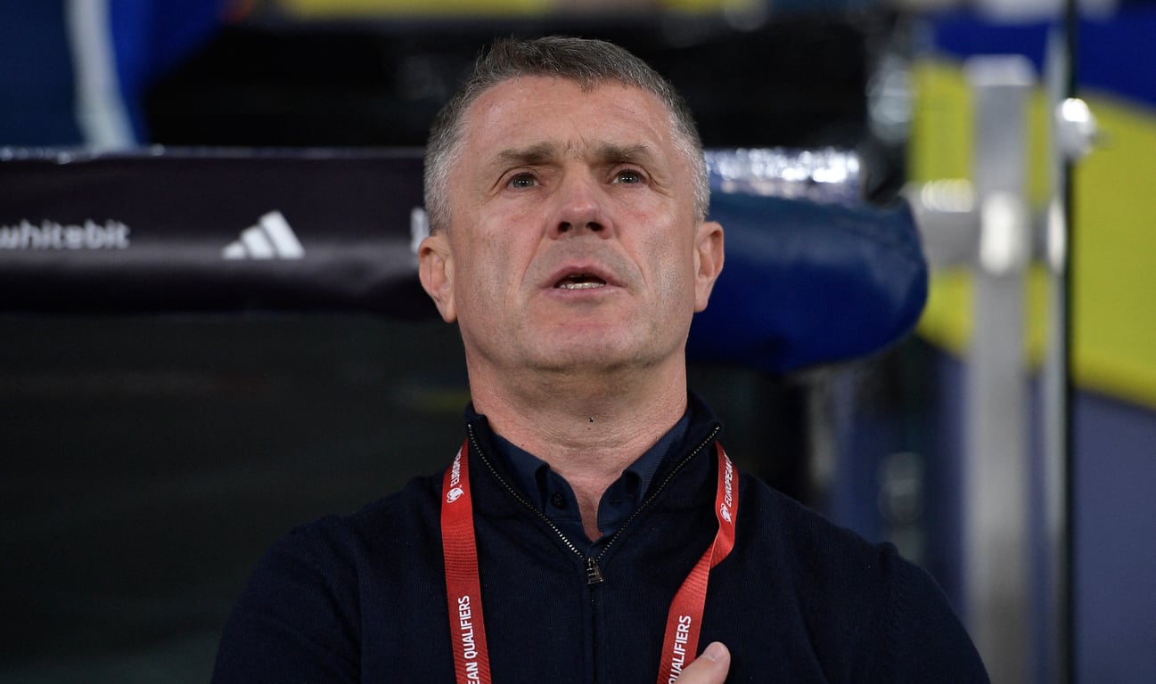 Тренер Сергей Ребров перед игрой сборной Украины со Швецией 26 марта 2026 года