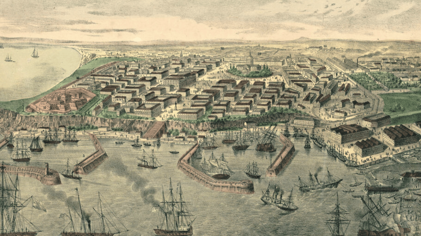 Старая карта Одессы