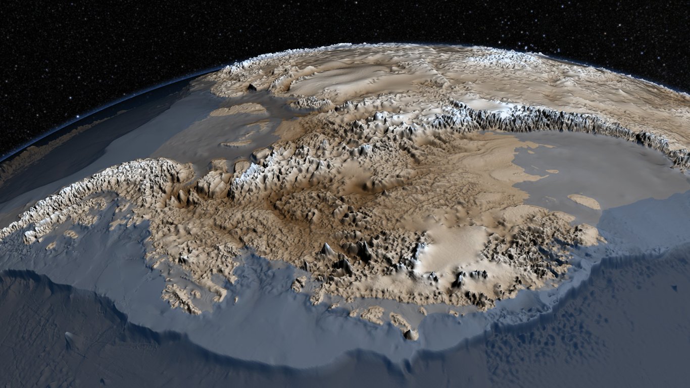 Як виглядатиме Антарктида, якщо розтане весь лід