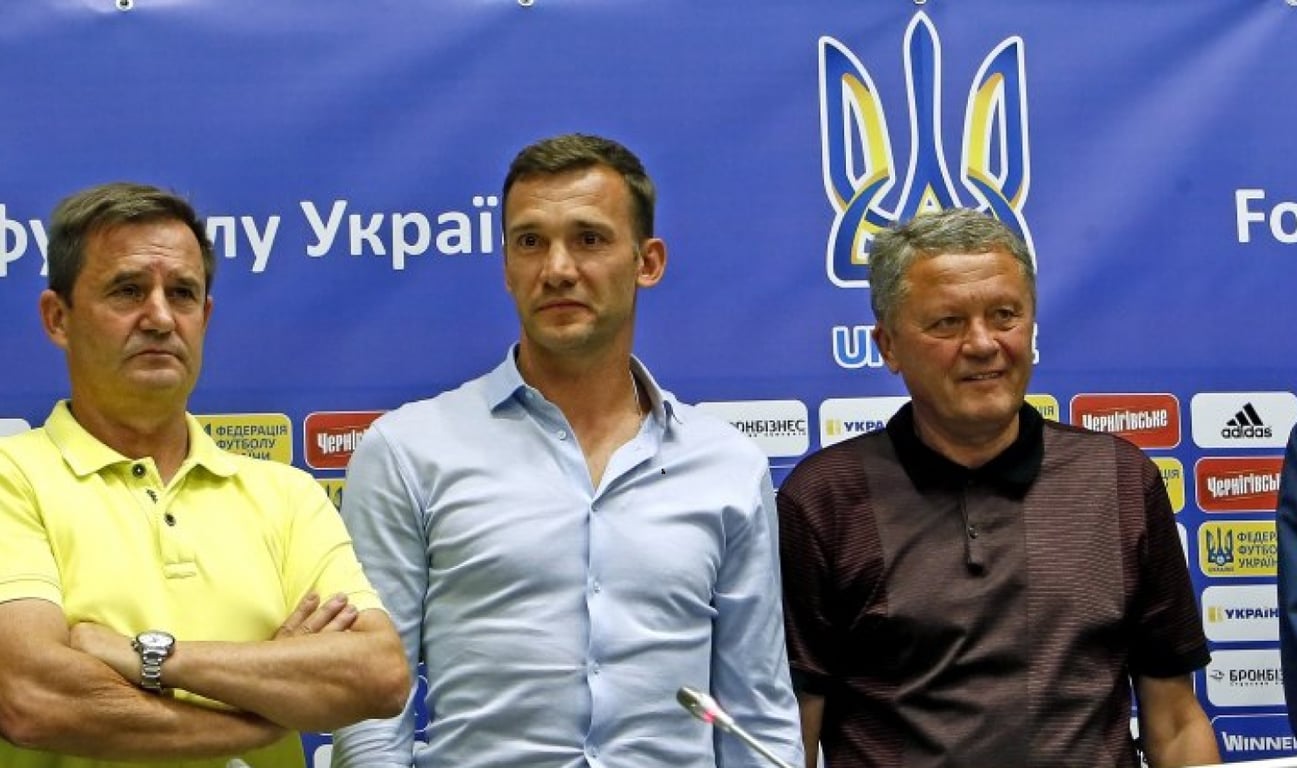 Мирон Маркевич (справа) и Андрей Шевченко с Раулем Рианчо