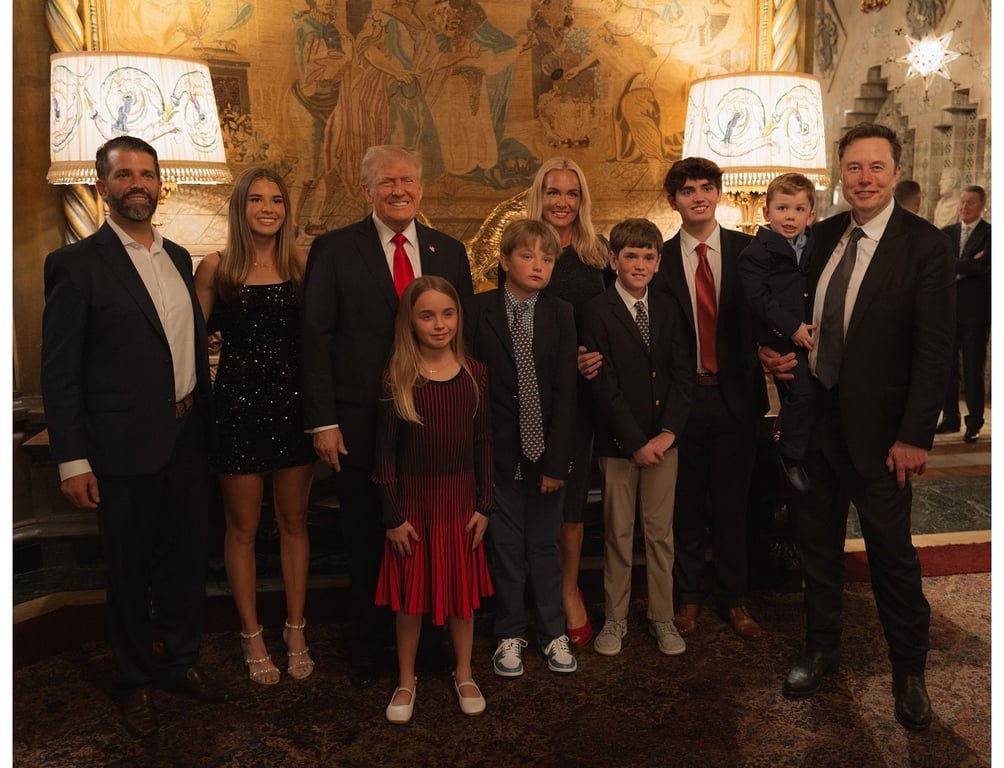 Родина Трампів та Ілон Маск