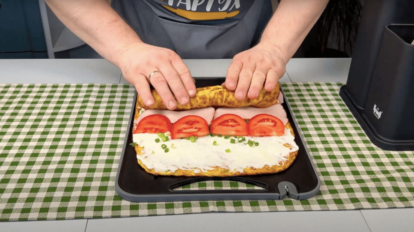 кабачковий рулет з шинкою