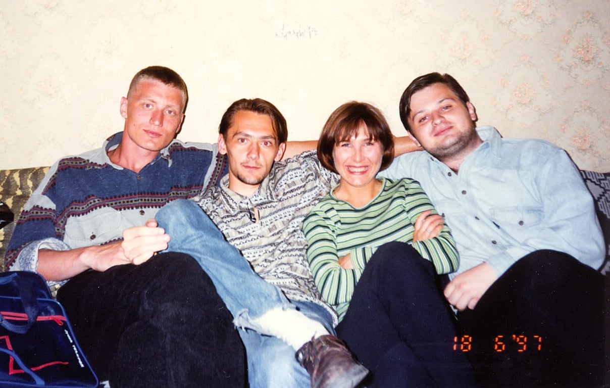 Олексій Мельченко з друзями в молодості