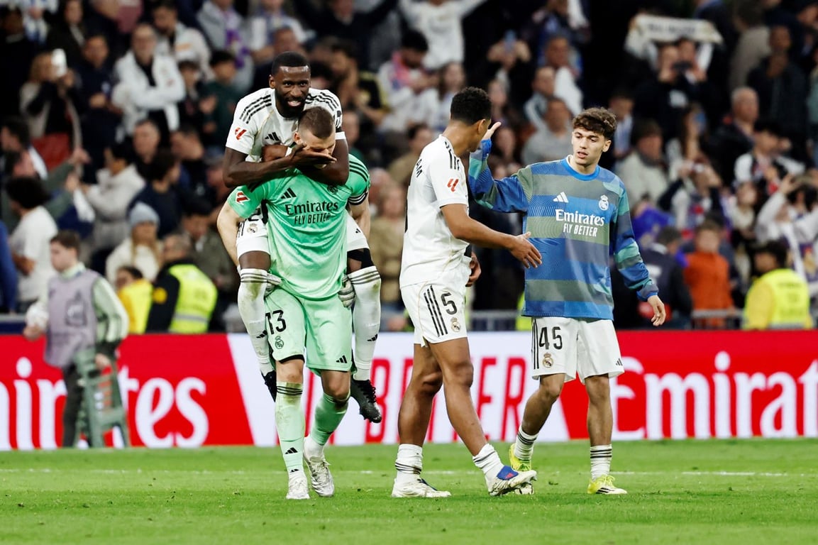 Андрей Лунин в матче против Атлетико, 22 марта, 2026 года