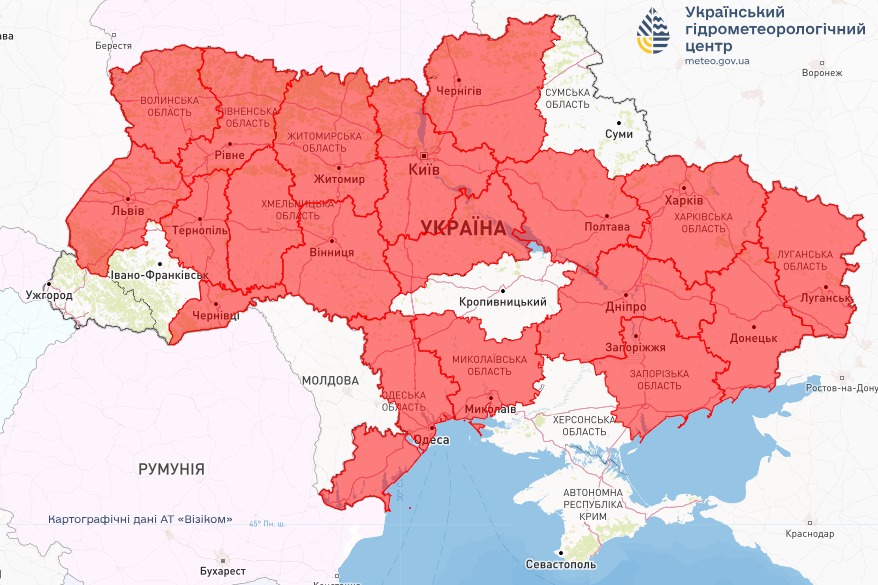Карта пожежної небезпеки в Україні 17-19 травня