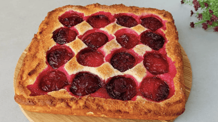 Ароматный пирог на осень Хит — понадобится 350 г творога и сливы - 285x160