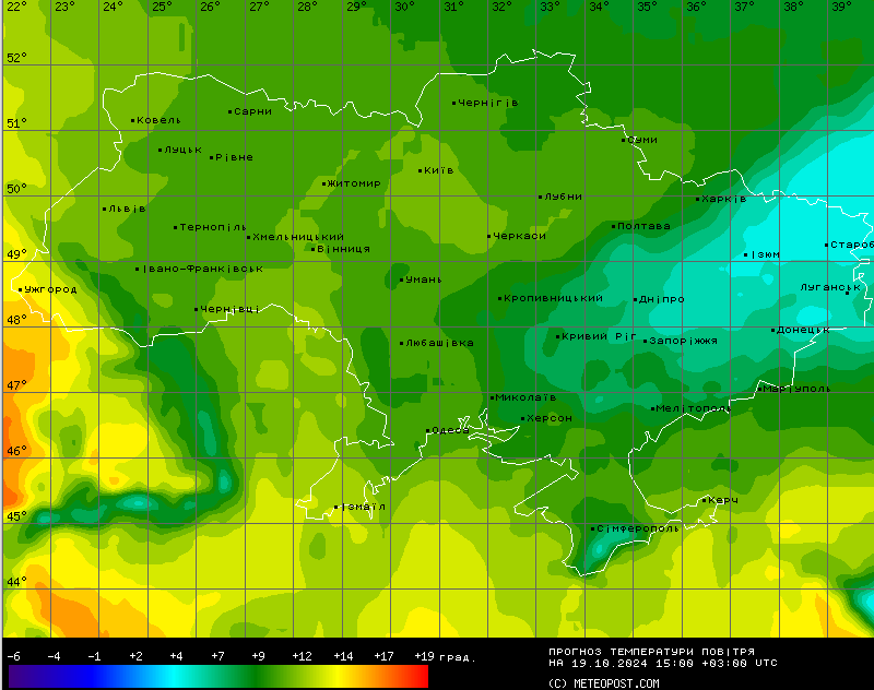 Погода в Україні 19 жовтня