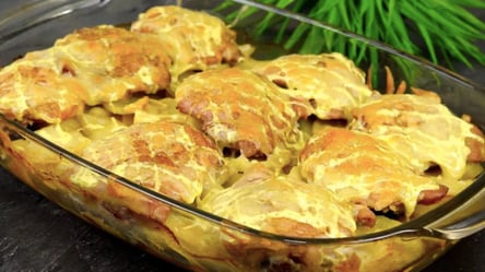 Вечеря для лінивих — курка з картоплею під сирною шапкою - 290x166