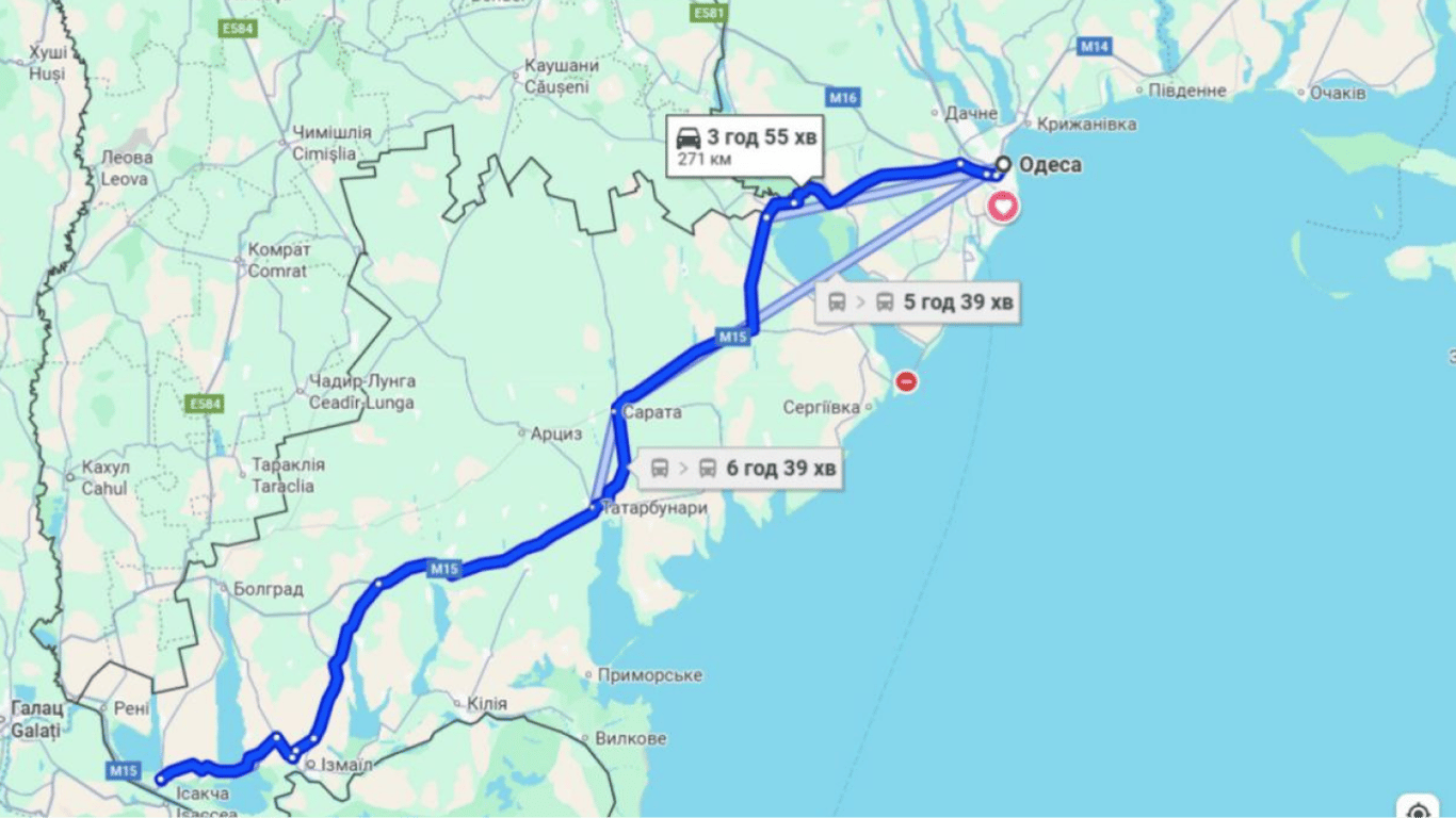 Затори на трасі Одеса-Рені