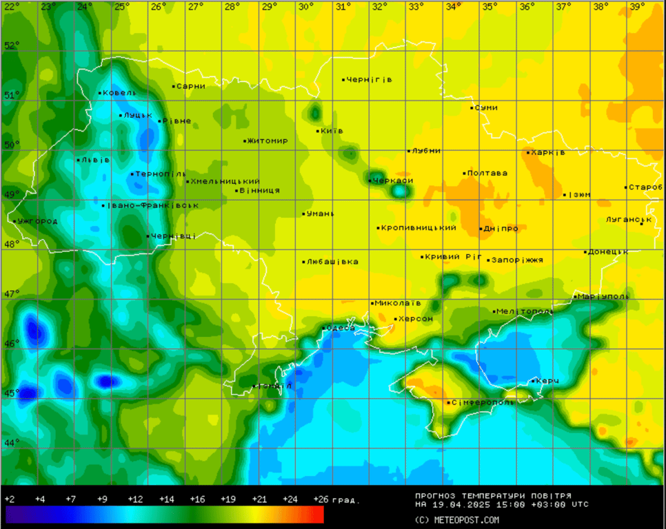 Погода в Україні 19 квітня